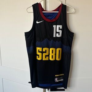 Nike Black 15 Jokic Denver Nuggets Jersey with Blue and Yellow Accents